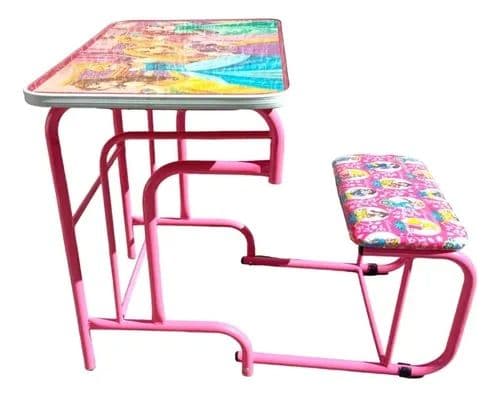 PUPITRE INFANTIL ROSA CON CANASTA Y PINTARRON