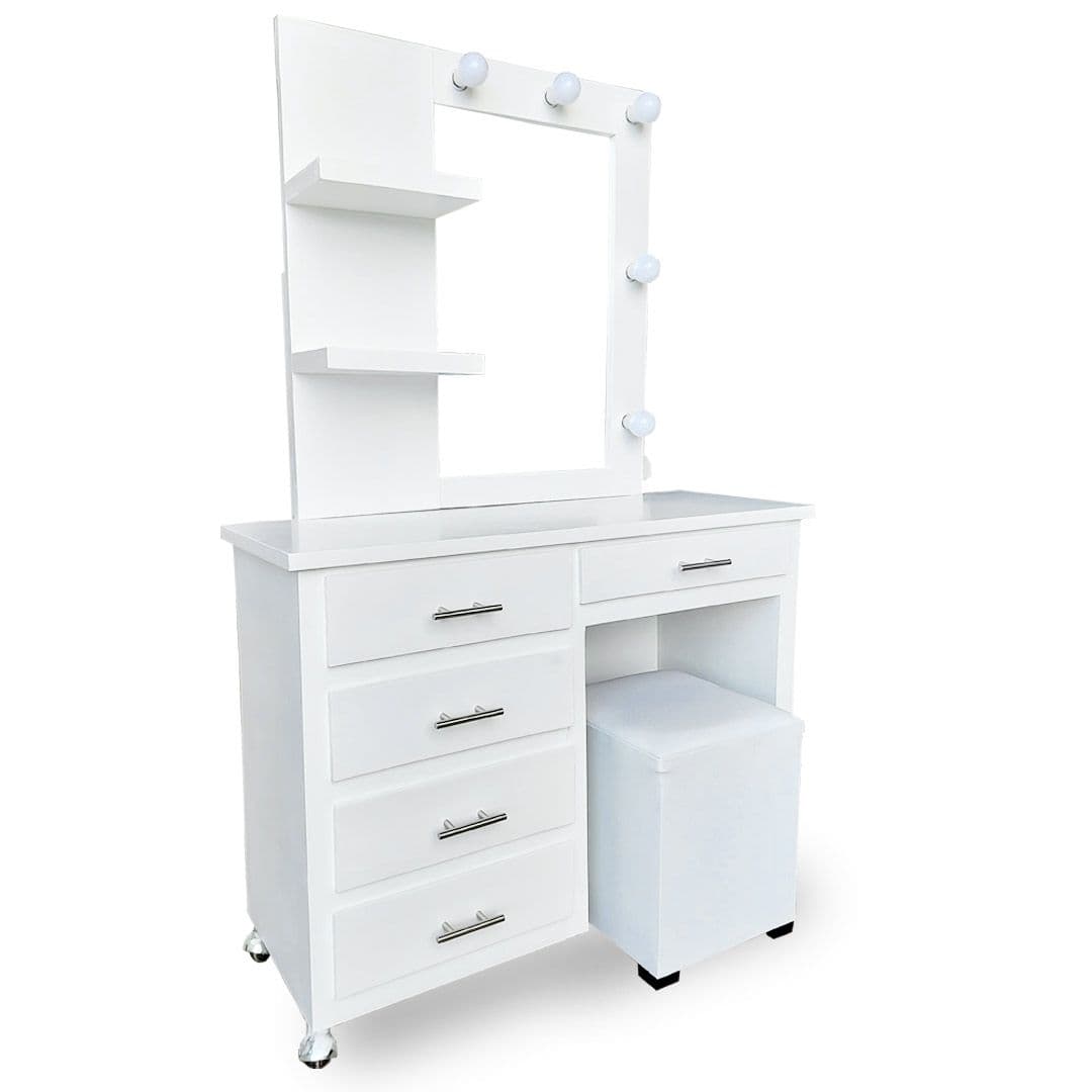 TOCADOR VANITY 5 CAJONES BLANCO